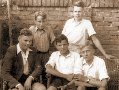 Sommer 1948: Klaus Reichert, Jürgen Sauer, Dieter Marquardt, Klaus Wellmann, Helmut Gatzen
